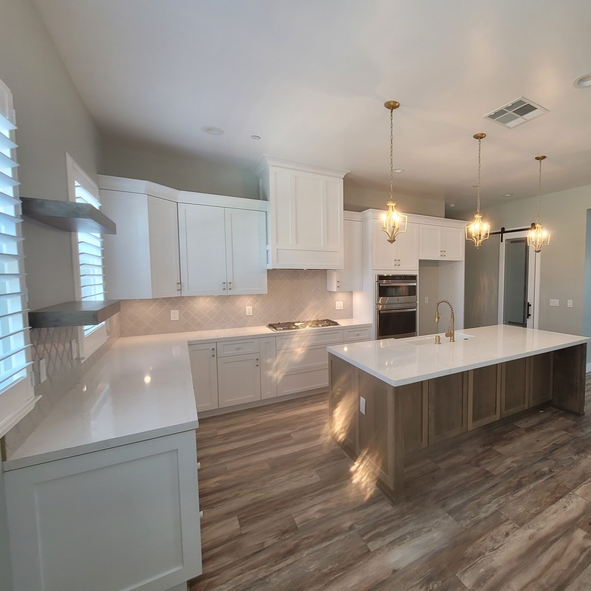 kitchen renovation by all pro builders - long L shape counter - left side
