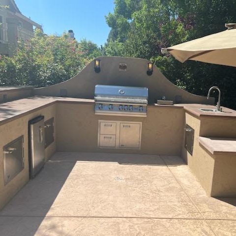 custom BBQ built by all pro builders