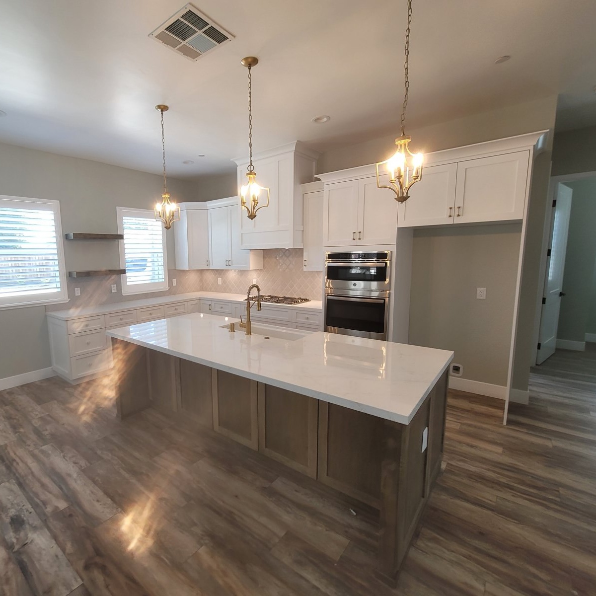 kitchen renovation by all pro builders - long L shape counter - right side