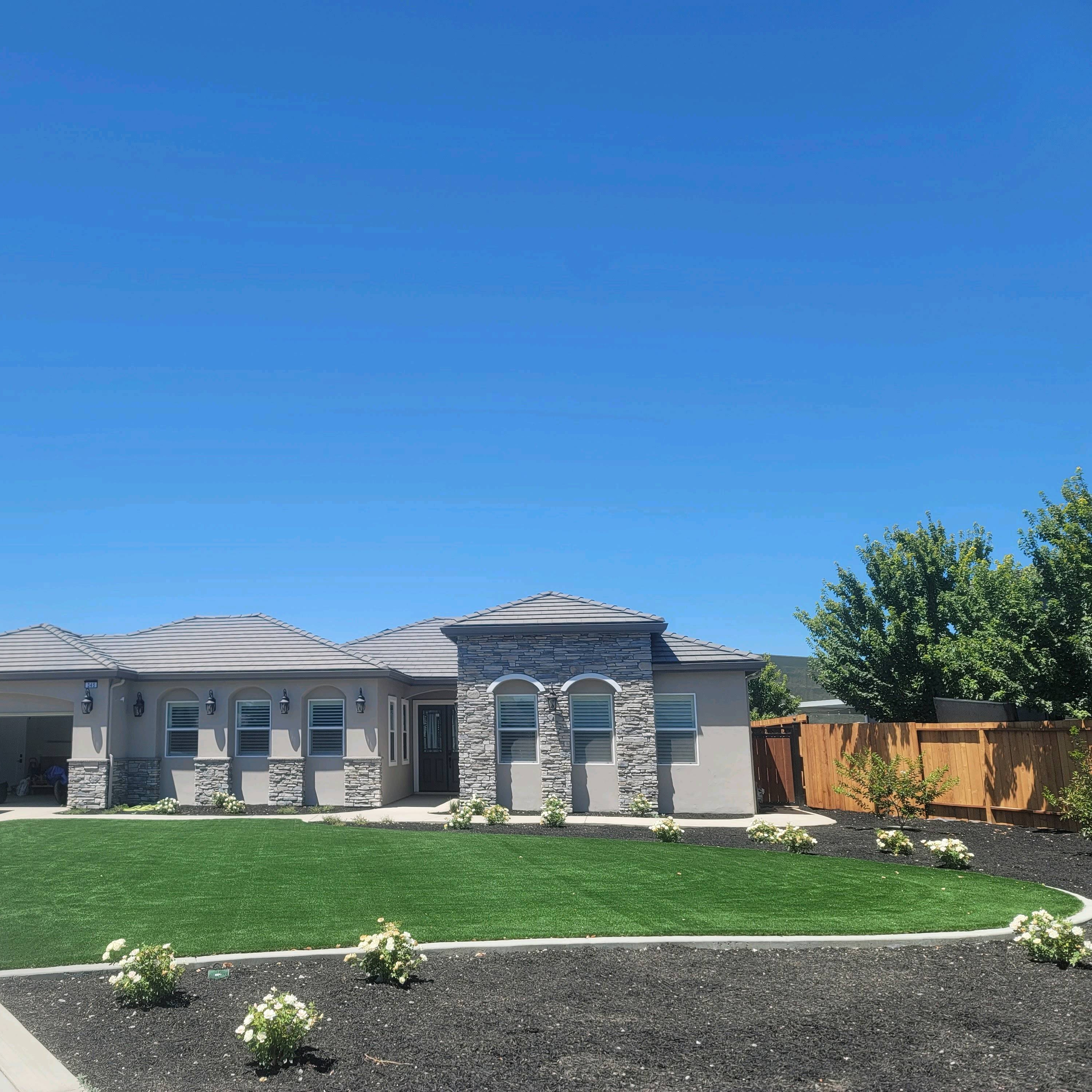 custom built house by all pro builders - front view
