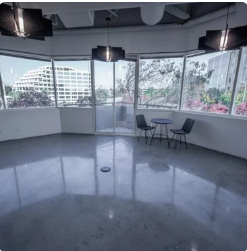 corner of an office floor built by all pro builders - lightbox