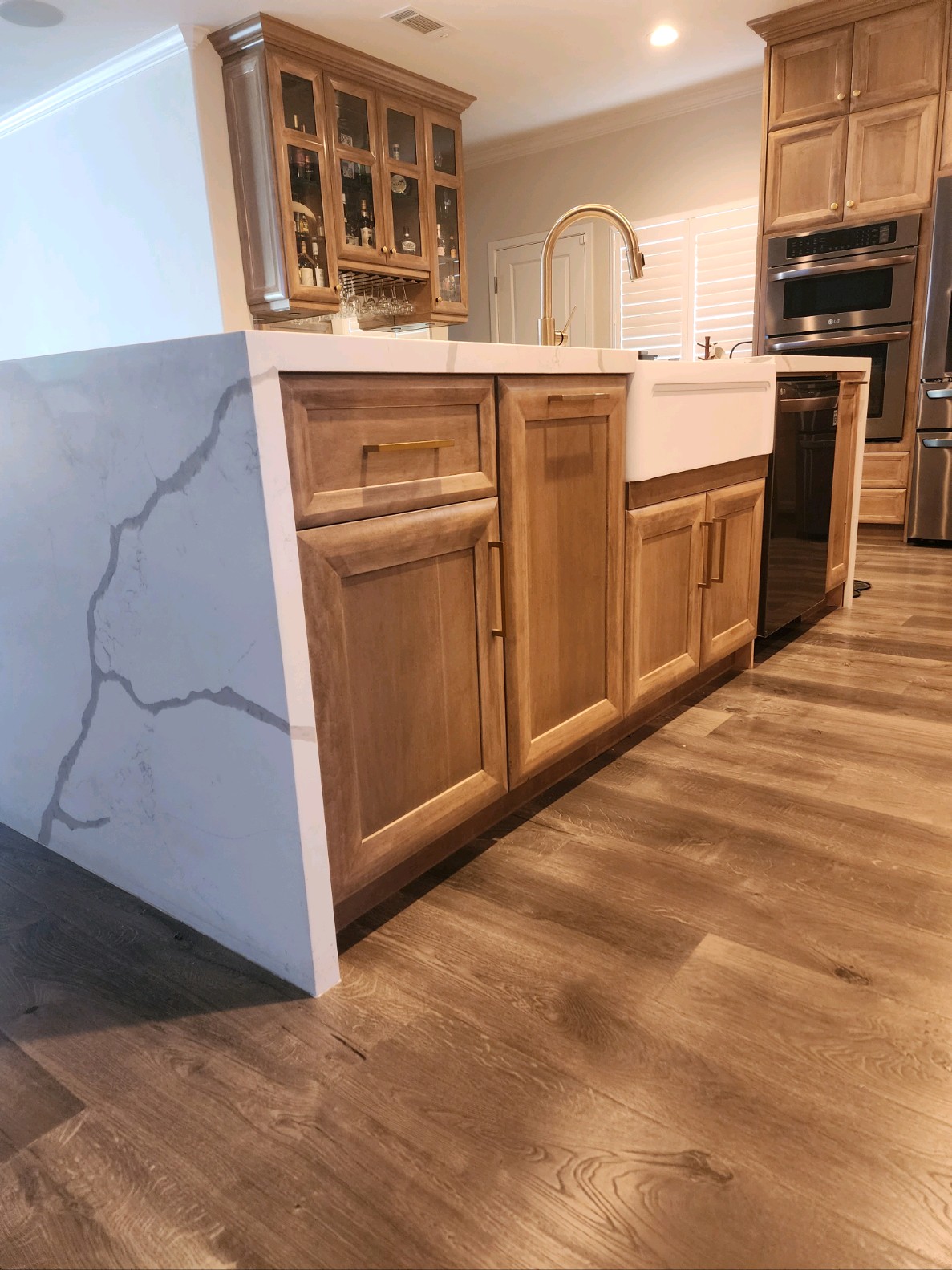 kitchen island built by all pro builders - lightbox