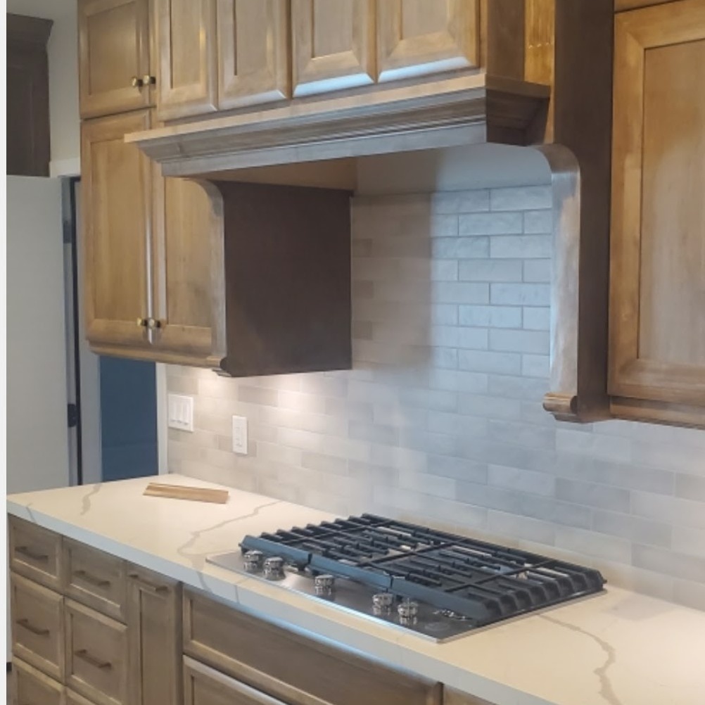 kitchen cabinets built by all pro builders - with backing