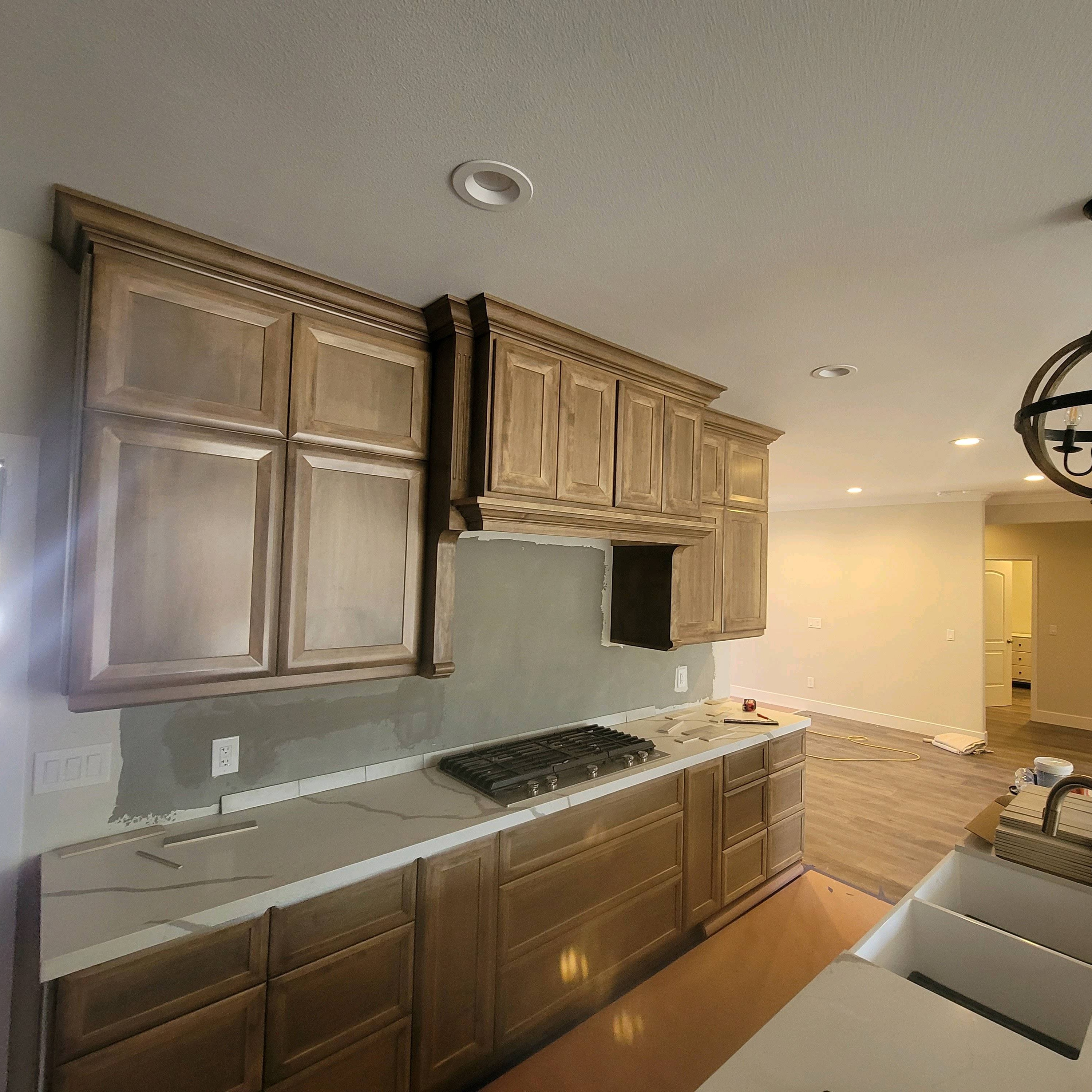 kitchen cabinets built by all pro builders - without backing